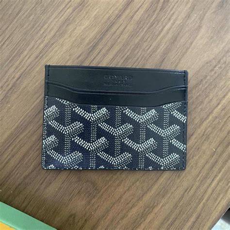 goyard black wallet holder